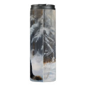 Duitse Herder Laat het Sneeuwen Kerstmis Thermosbeker (Achterkant)