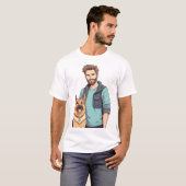 Duitse herder liefhebber trendy T-shirt (Voorkant volledig)