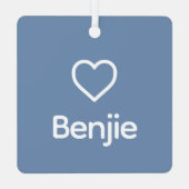 Duitse Herder Memorial Custom Hondennaam Rainbow Metalen Ornament (Achterkant)