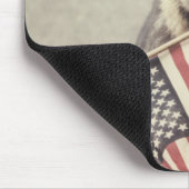 Duitse herder met Amerikaanse vlag Muismat (Hoek)