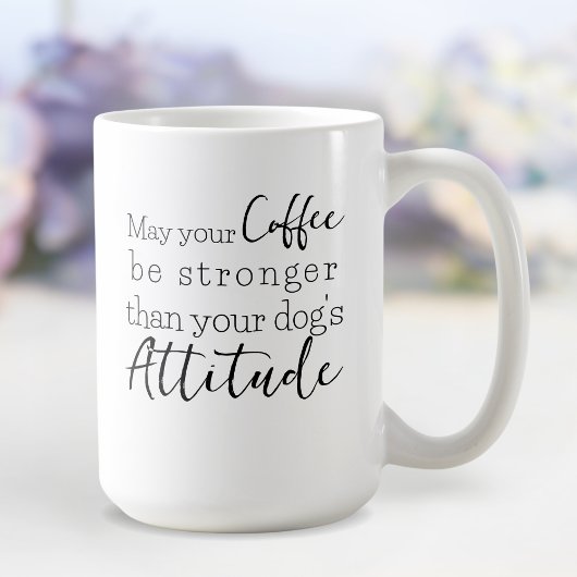 Duitse Herder met koffiehond, mok met attitude