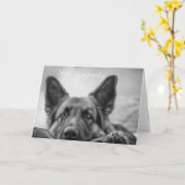 duitse herder met sympathie kaart (Gele Bloem)