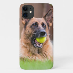 Duitse herder met Tennis Ball iPhone 11 Hoesje