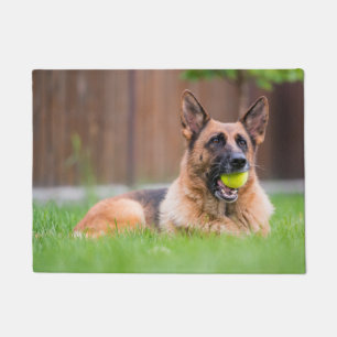 Duitse herder met Tennis Ball Deurmat