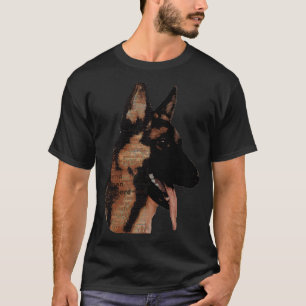Duitse herder met woord t-shirt