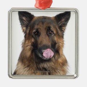 Duitse herder metalen ornament