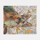 Duitse herder - Mozaïek kunst Fleece Deken (Voorkant (Horizontaal))