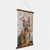 Duitse herder - Mozaïek kunst Hangend Wandkleed (Gebogen)