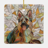Duitse herder - Mozaïek kunst Keramisch Ornament (Achterkant)