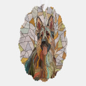 Duitse herder - Mozaïek kunst Ornament Kaart (Rechts)