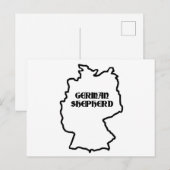 Duitse herder naam in oorsprong briefkaart (Voorkant / Achterkant)