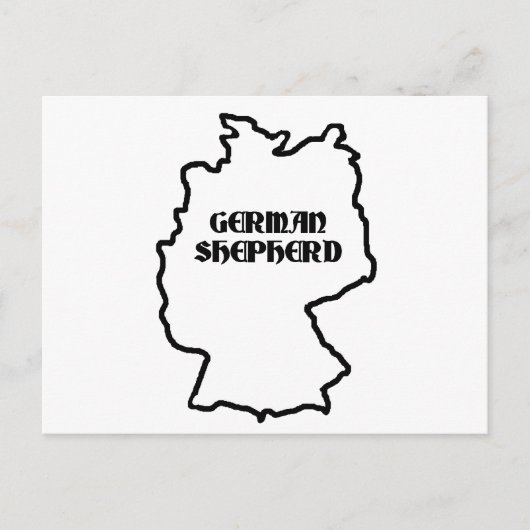 Duitse herder naam in oorsprong briefkaart (Voorkant)