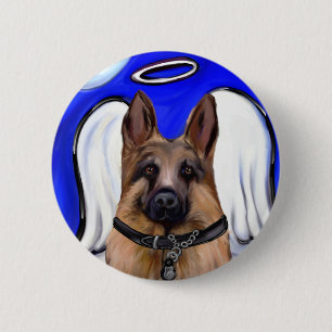 Duitse Herder Patrouillehond Ronde Button 5,7 Cm