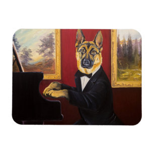 Duitse herder Piano Waltz Magneet