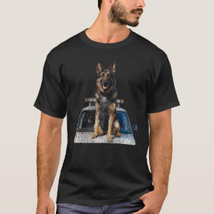 Duitse Herder Politiehond Vintage Stijl T-shirt