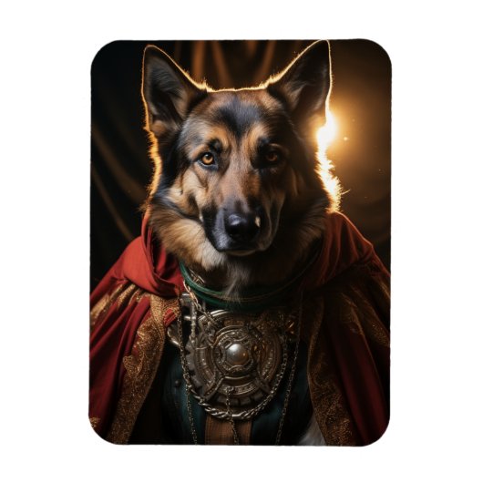 Duitse herder portret foto magneet (Verticaal)