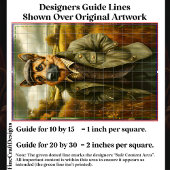 Duitse Herder Portret, Landschap CG9 Decoupage Tissuepapier