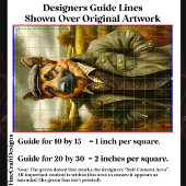 Duitse Herder Portret, Landschap CH1 Decoupage Tissuepapier