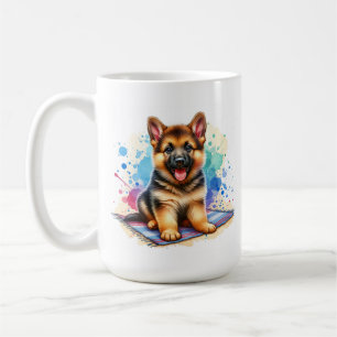 Duitse herder puppy gepersonaliseerd koffiemok
