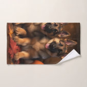 Duitse Herder Puppy Herfst Delight Pompoen Bad Handdoek (Handdoek)