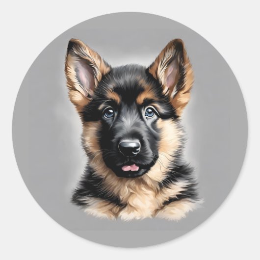 Duitse herder puppy Stickers (Voorkant)