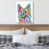 Duitse herder regenboog hond schilderen canvas afdruk (Insitu (Slaapkamer))