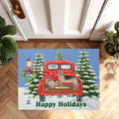 Duitse herder rode vrachtwagen familienaam deurmat