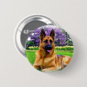 Duitse herder ronde button 5,7 cm (Voorkant /achterkant)