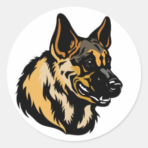 Duitse herder ronde sticker