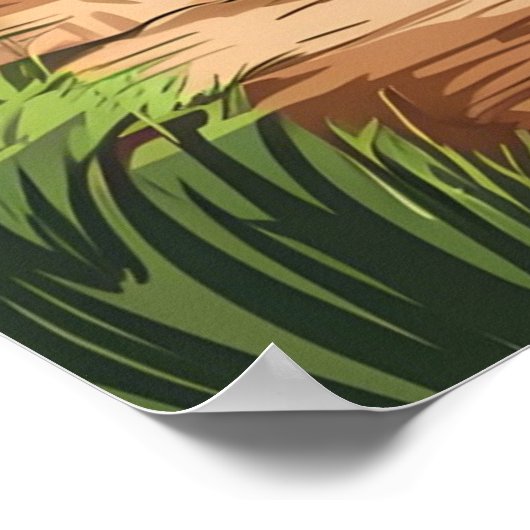 Duitse Herder Running Met Kracht en Hart Poster (Hoek)