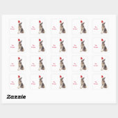 Duitse herder Santa Hat Gift Labels Stickers (Vel)