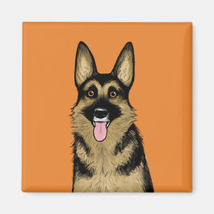 Duitse herder Schattigee Pet Lover's Art Magneet