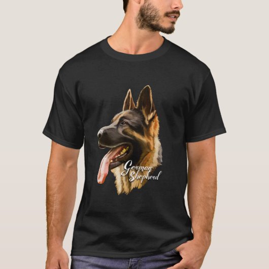 Duitse Herder Scherpe Honden Tee Shirt Geschenken (Voorkant)