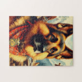 Duitse herder schilderij Legpuzzel (Horizontaal)