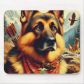  Duitse herder schilderij Muismat (Voorkant)