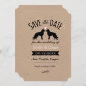 Duitse herder Silhouettes Wedding Save the Date (Voorkant / Achterkant)