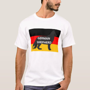 Duitse herder silo naam op germany-flag.png t-shirt