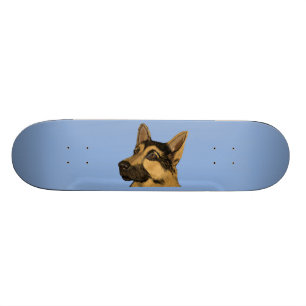 Duitse herder skateboard