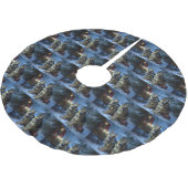 Duitse herder sneeuwslee kerstdecor kerstboom rok (Gekanteld)