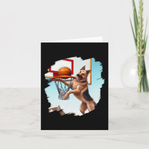 Duitse herder spelen basketbal leuk hond basketb kaart