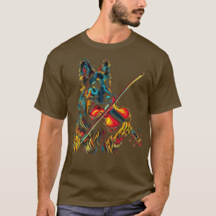 Duitse herder spelen viool t-shirt