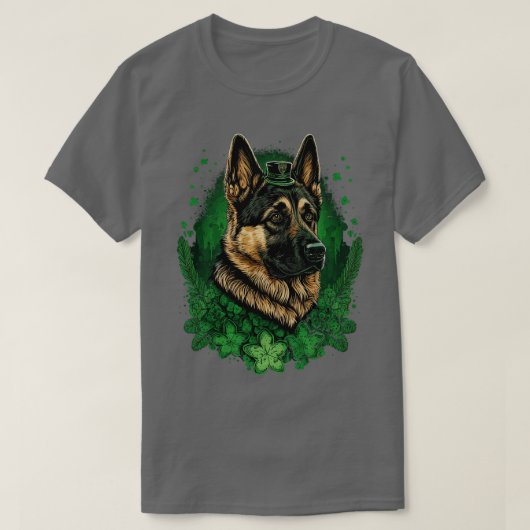 Duitse herder St Patricks dag T-shirt (Design voorkant)