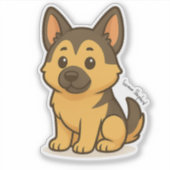 Duitse Herder Sticker (Voorkant)