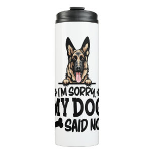 Duitse herder Stickers - Het spijt me dat mijn hon Thermosbeker