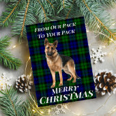 Duitse herder Tartan Christmas Kaart