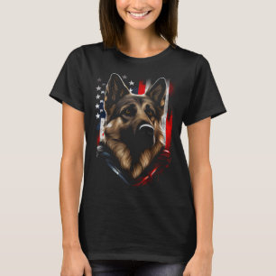 Duitse herder US vlag Amerika VS Duitse herder T-shirt
