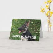 Duitse herder: vaderdagskaart kaart (Gele Bloem)