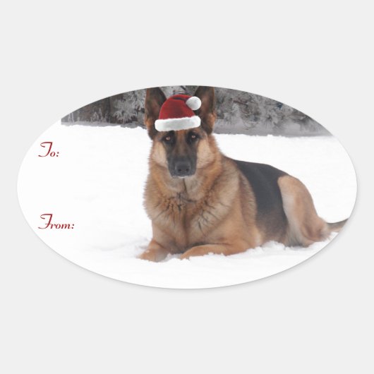 Duitse herder vakantie cadeau Labels (Voorkant)