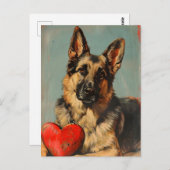 Duitse herder  Valentijnsdag Briefkaart (Voorkant / Achterkant)