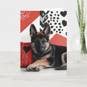 Duitse Herder Valentijnskaart Bedankkaart